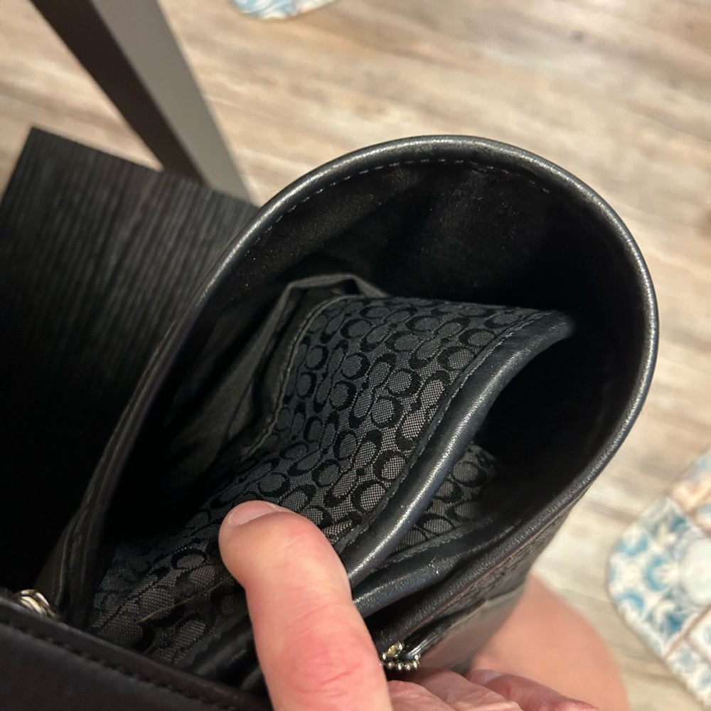Coach❤️Hampton Black Signature Monogram X-Large Tote/Laptop Bag - Picture 6 of 15